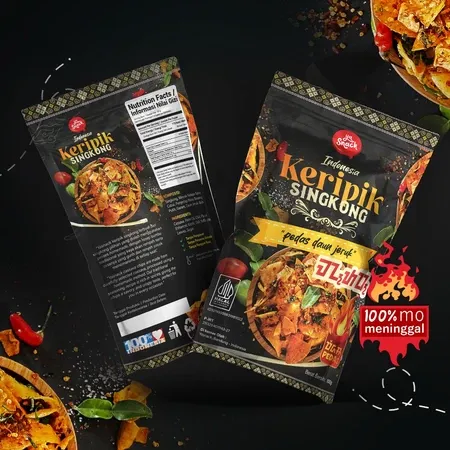 Yasnack Keripik Singkong Pedas Daun Jeruk